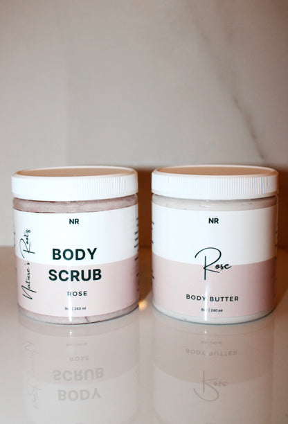 Rose Exfoliate + Hydrate Body Set