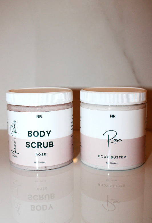 Rose Exfoliate + Hydrate Body Set