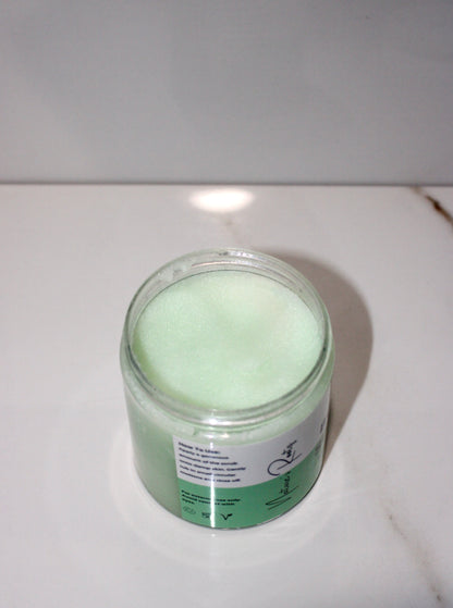 Exfoliante para el cuero cabelludo y el cuerpo de eucalipto + menta verde